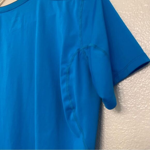 Nike pro v neck aqua blue compression fitted tech athletic performance T-shirt L - Picture 4 of 11